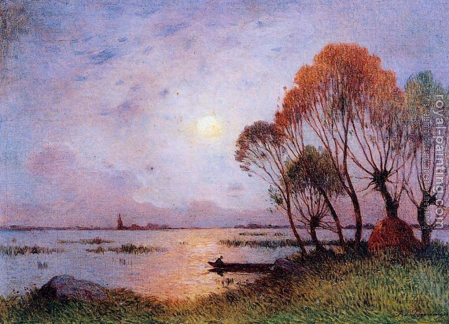 Ferdinand Loyen Du Puigaudeau : Sunset on the Grande Briere